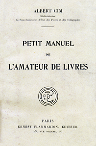 Petit manuel de l’amateur de livres - Couverture de l’édition de 1923